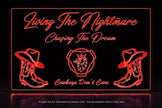 STYLE 2 SCANIA LIVING THE NIGHTMARE CHASING THE DREAM RGB COLOUR LED PLEXI BOARD WITH GLOSS BLACK FRAME