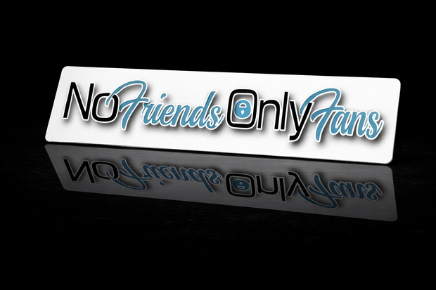 PRINTED STYLE 59 NO FRIENDS ONLY FANS NOVELTY PLATE