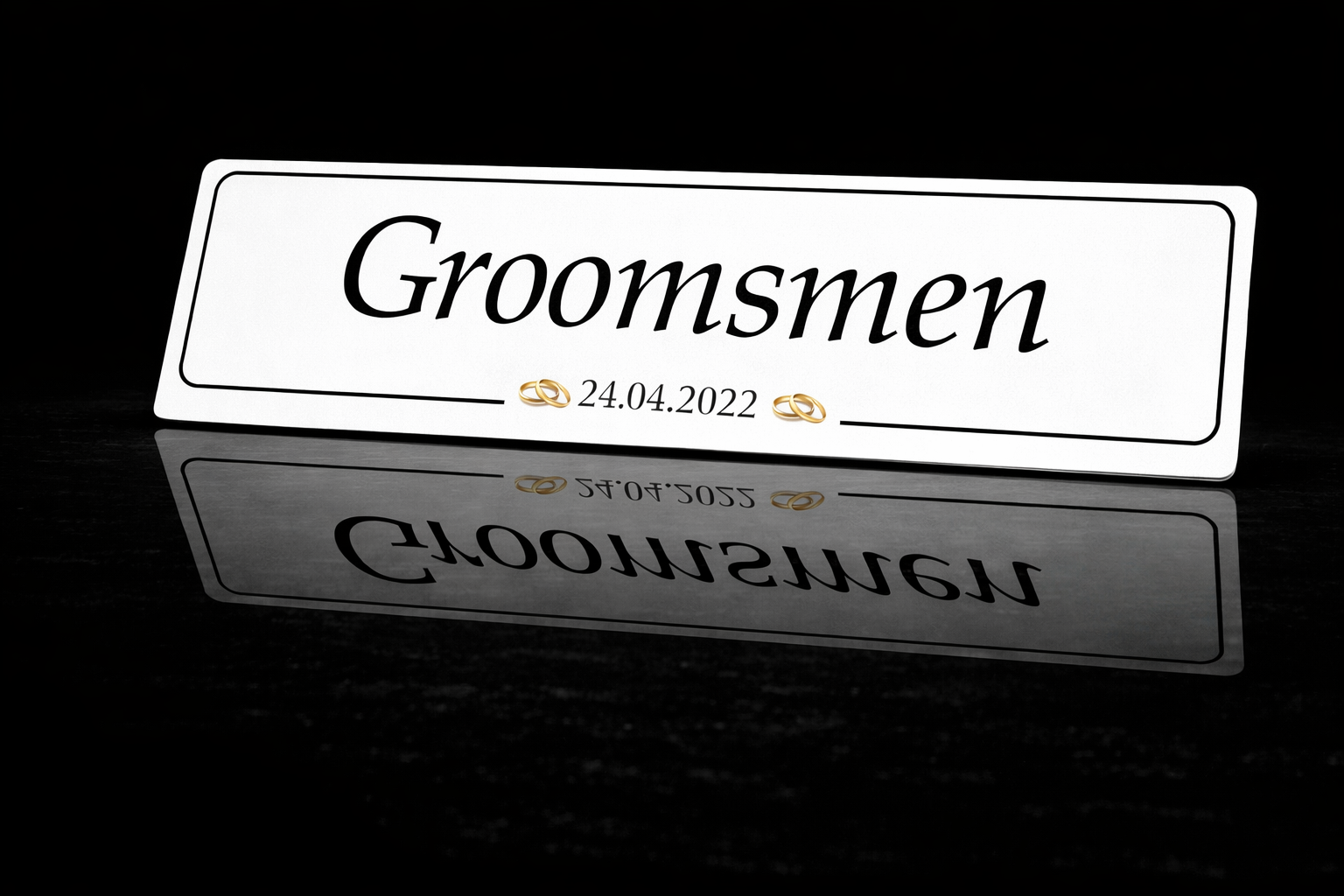 PRINTED STYLE 54 GROOMSMEN PERSONALISED NOVELTY PLATE