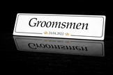 PRINTED STYLE 54 GROOMSMEN PERSONALISED NOVELTY PLATE