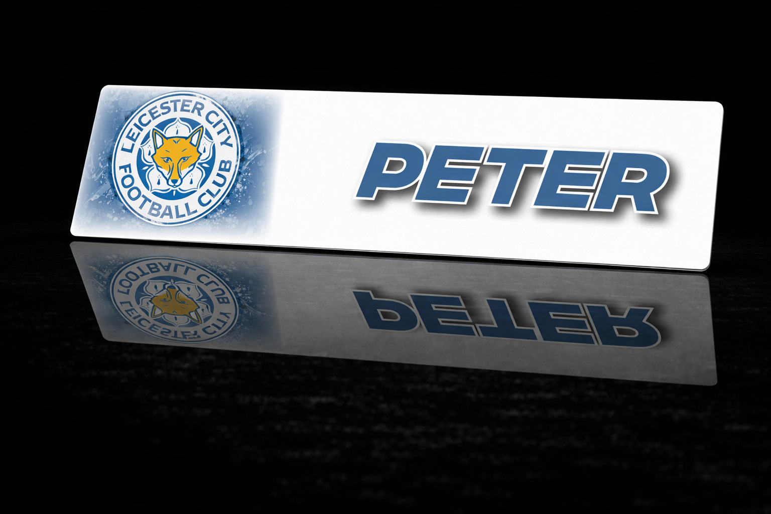PRINTED STYLE 51 LESTER CITY PERSONALISED NOVELTY PLATE
