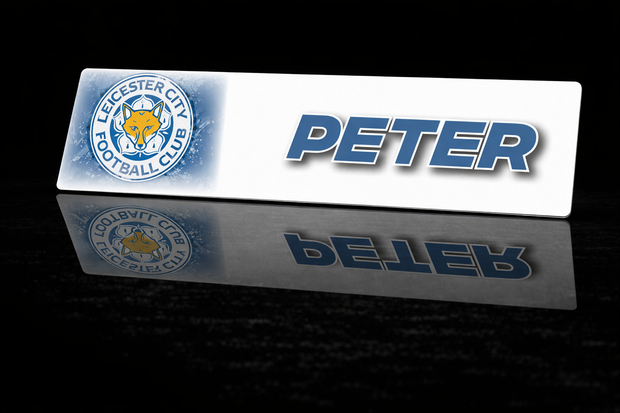 PRINTED STYLE 51 LESTER CITY PERSONALISED NOVELTY PLATE