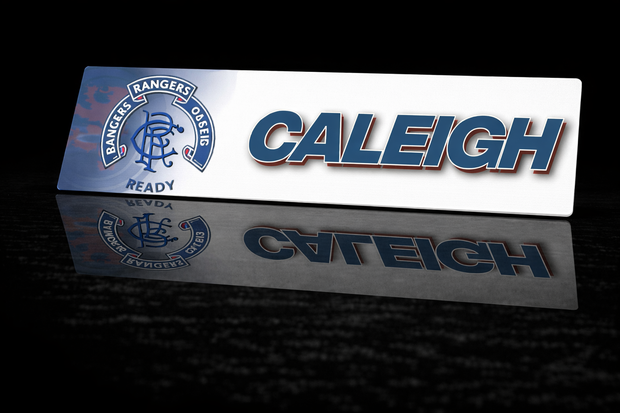 PRINTED STYLE 48 RANGERS PERSONALISED NOVELTY PLATE