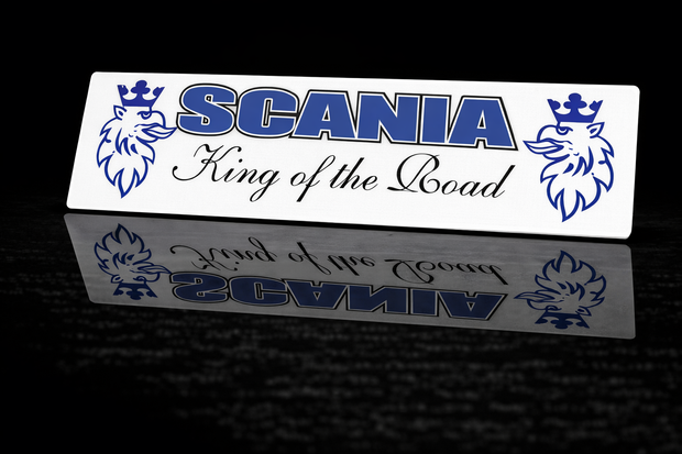 PRINTED STYLE 46 SCANIA KING OF THE ROAD NOVELTY PLATE