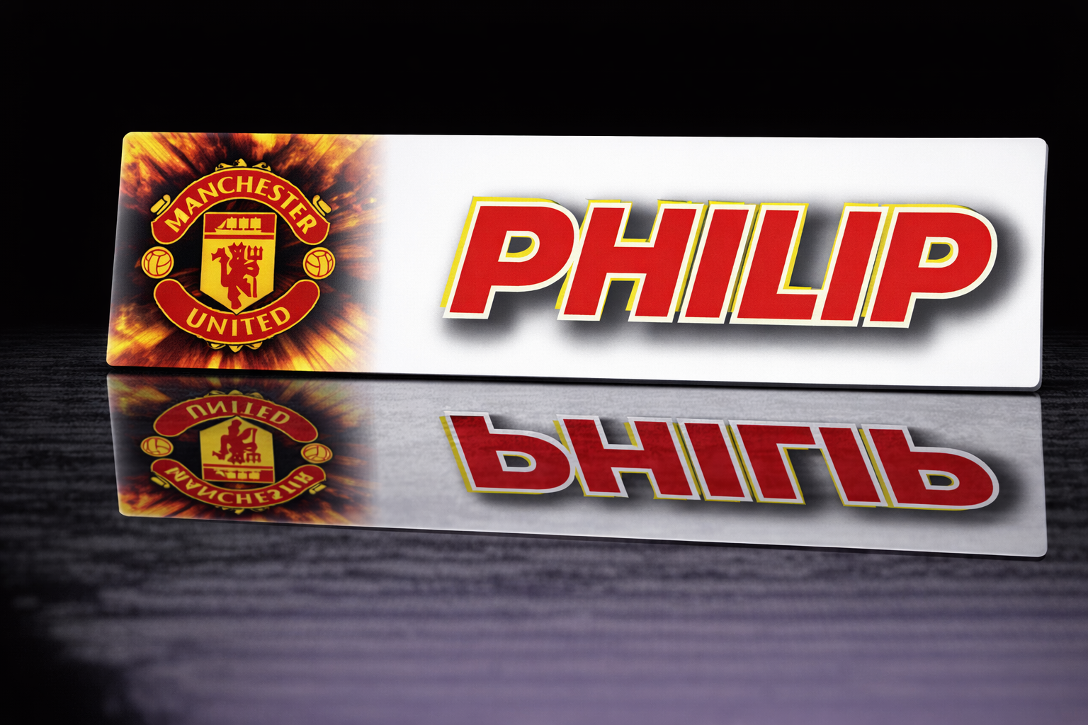 PRINTED STYLE 35 MAN UNITED PERSONALISED NOVELTY PLATE