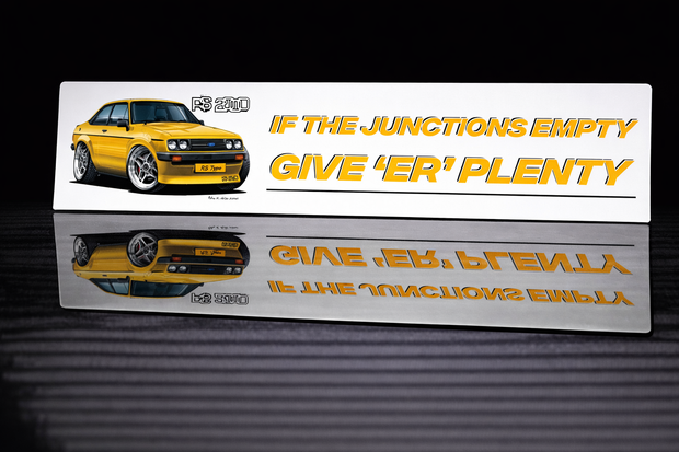 PRINTED STYLE 23 MK2 ESCORT IF THE JUNCTIONS NOVELTY PLATE