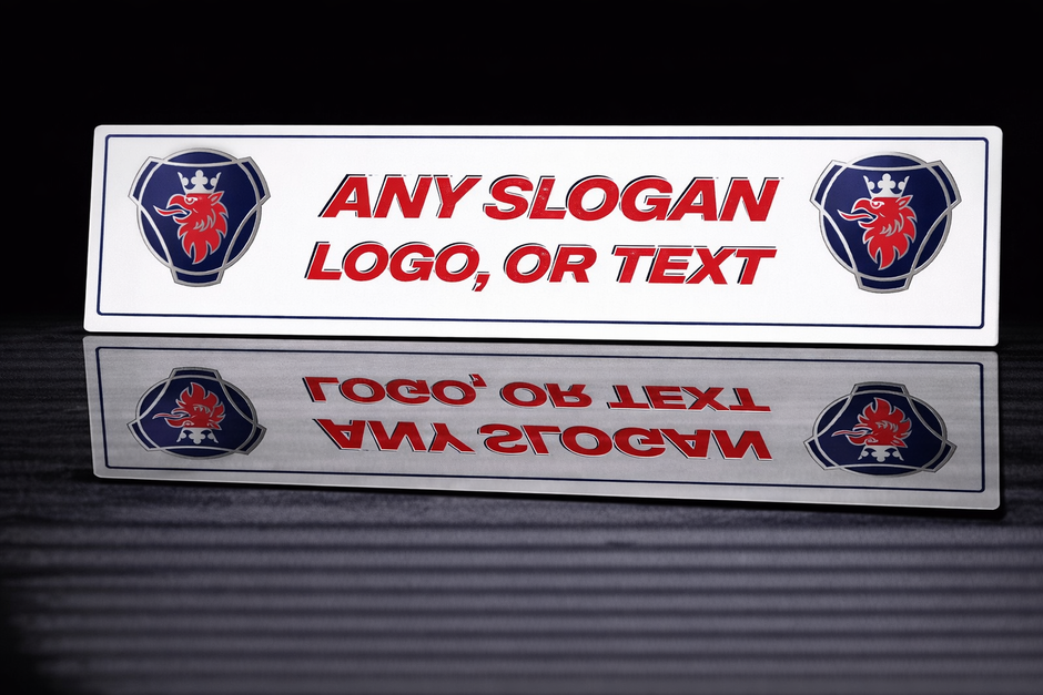 PRINTED STYLE 22 SCANIA LOGOS PERSONALISED NOVELTY PLATE