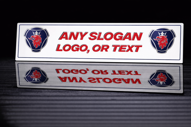 PRINTED STYLE 22 SCANIA LOGOS PERSONALISED NOVELTY PLATE