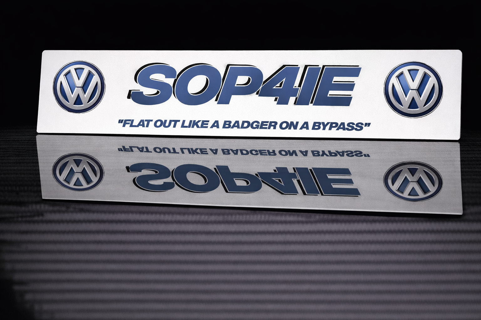 PRINTED STYLE 21 VOLKSWAGEN LOGOS PERSONALISED NOVELTY PLATE