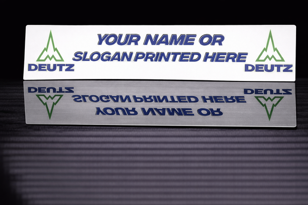 PRINTED STYLE 18 DEUTZ PERSONALISED NOVELTY PLATE