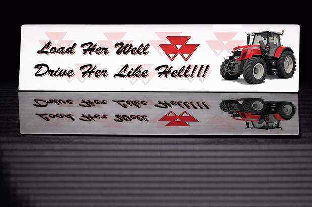 PRINTED STYLE 15 MASSEY LOAD HER WELL NOVELTY PLATE