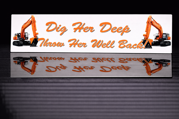 PRINTED STYLE 13 HITACHI DIG HER DEEP NOVELTY PLATE