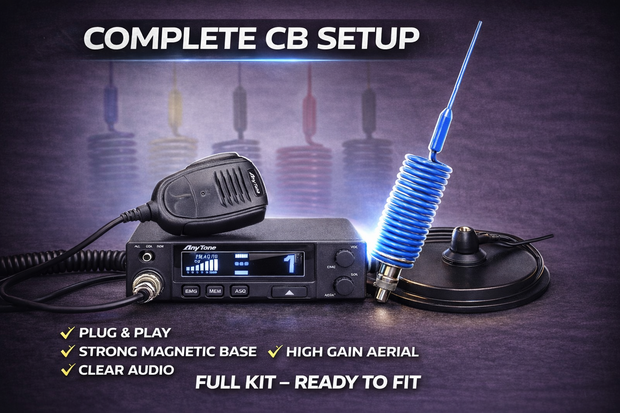 2ft CB Radio & Ariel Setup  - Radio, Aerial  & Magnet Mount