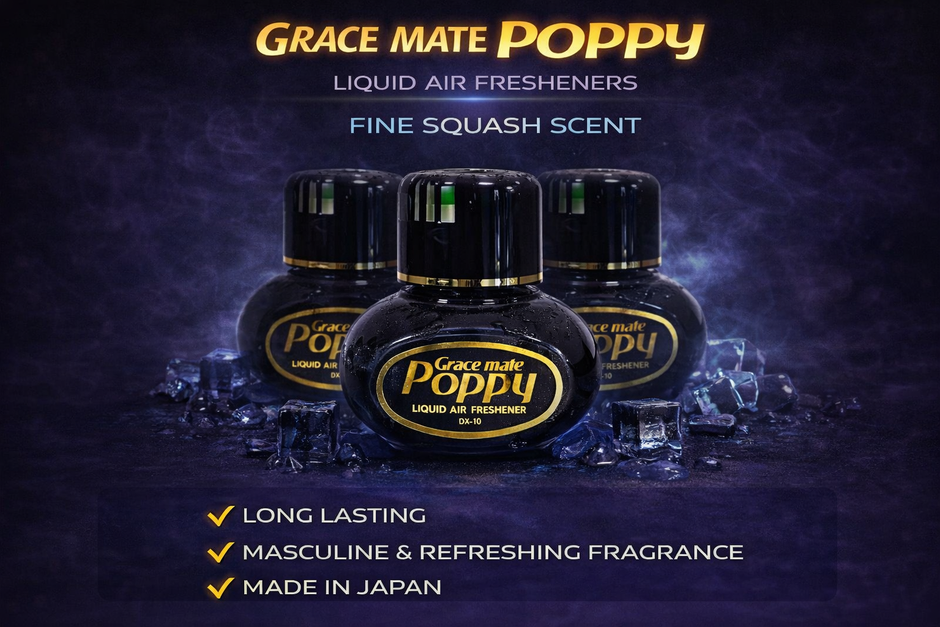 Bundle Deal With RGB Lights Grace mate Poppy Liquid Car Air Freshener 150ml Long Lasting
