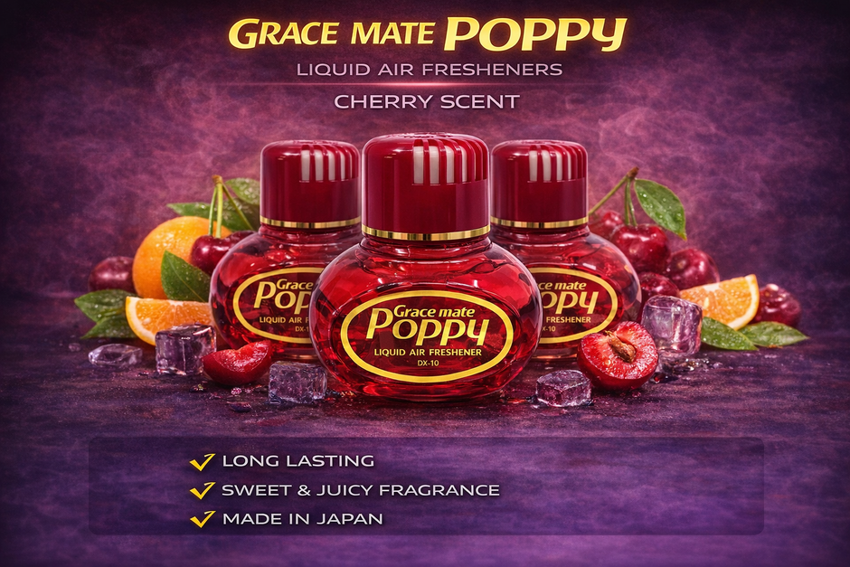 Bundle Deal With RGB Lights Grace mate Poppy Liquid Car Air Freshener 150ml Long Lasting