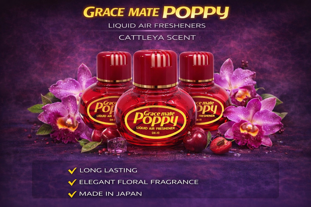 Genuine Poppy Grace mate Scented Car Perfume 150ml Bottle - CATTLEYA SCENT