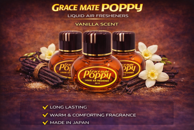 Bundle Deal With RGB Lights Grace mate Poppy Liquid Car Air Freshener 150ml Long Lasting