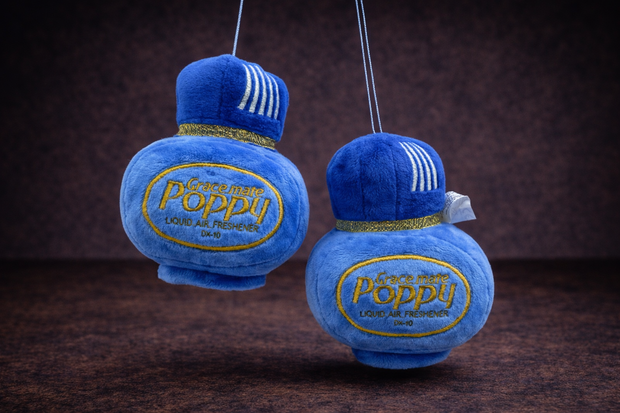 Medium Poppy Grace Mate BLUE Pluche bottles with cord