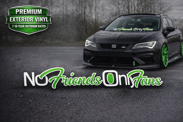 NO FRIENDS ONLY FANS EXTERIOR WINDOW DECAL MULTIPLE COLOURS