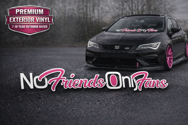 NO FRIENDS ONLY FANS EXTERIOR WINDOW DECAL MULTIPLE COLOURS