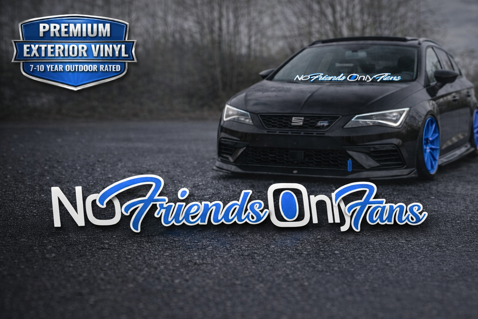 NO FRIENDS ONLY FANS EXTERIOR WINDOW DECAL MULTIPLE COLOURS