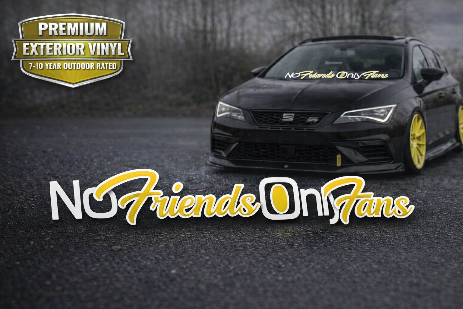 NO FRIENDS ONLY FANS EXTERIOR WINDOW DECAL MULTIPLE COLOURS