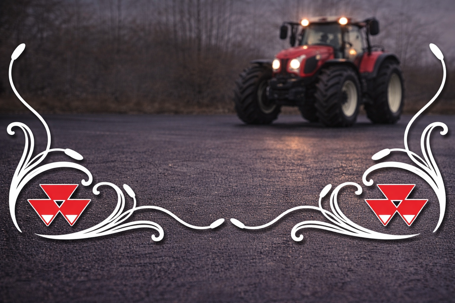 Massey Ferguson  SIDE WINDOW SWIRLS - PAIR