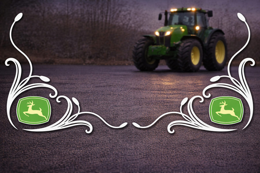 John Deere SIDE WINDOW SWIRLS - PAIR