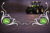 John Deere SIDE WINDOW SWIRLS - PAIR