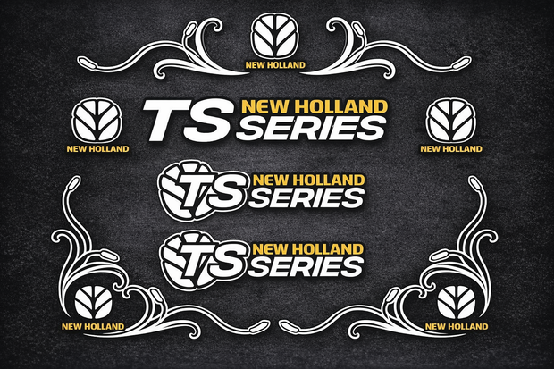 New Holland TS Series White & Black New Style Decal