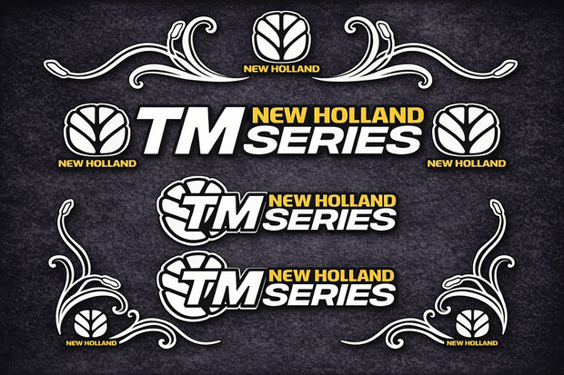 New Holland TM Series White & Black New Style Decal