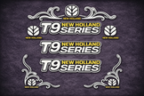 New Holland T9 Series White & Black New Style Decal