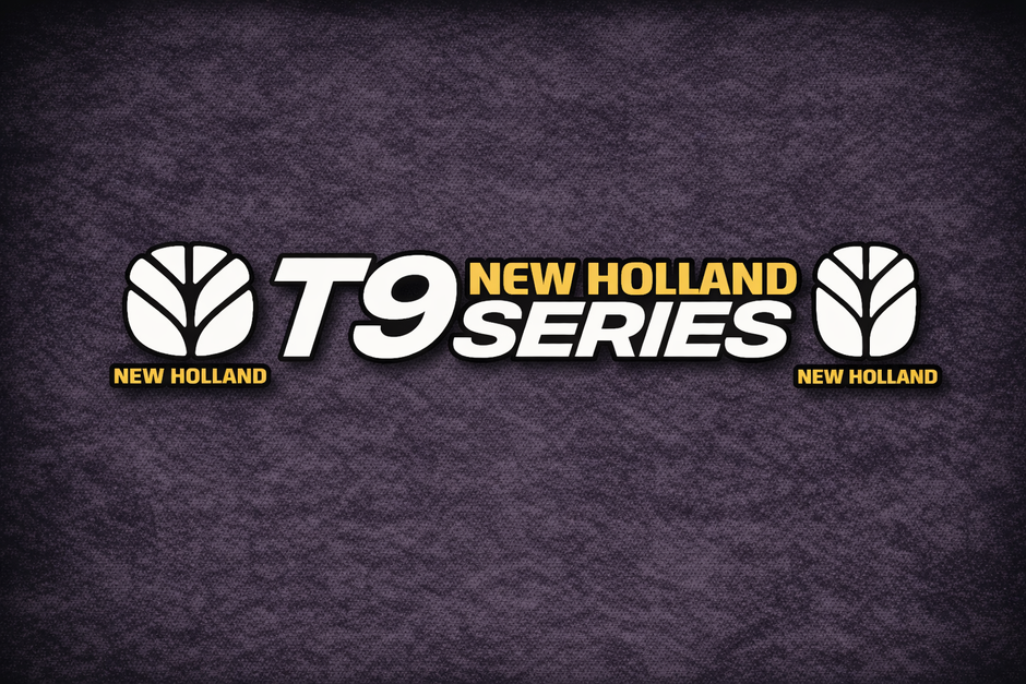 New Holland T9 Series White & Black New Style Decal