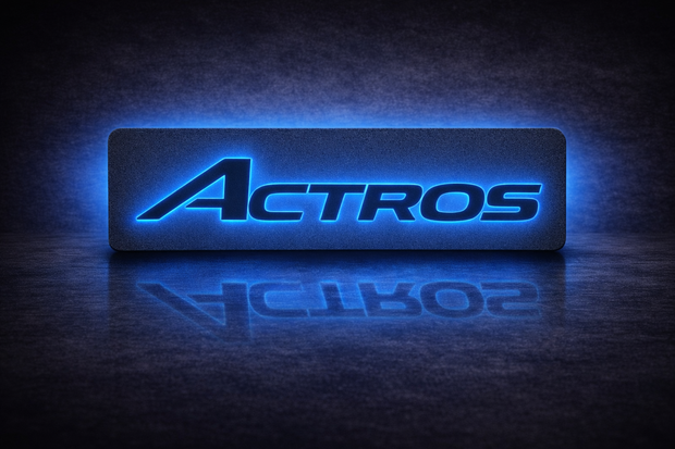 3D ACTROS Text RGB COLOUR LED Light Up Sign