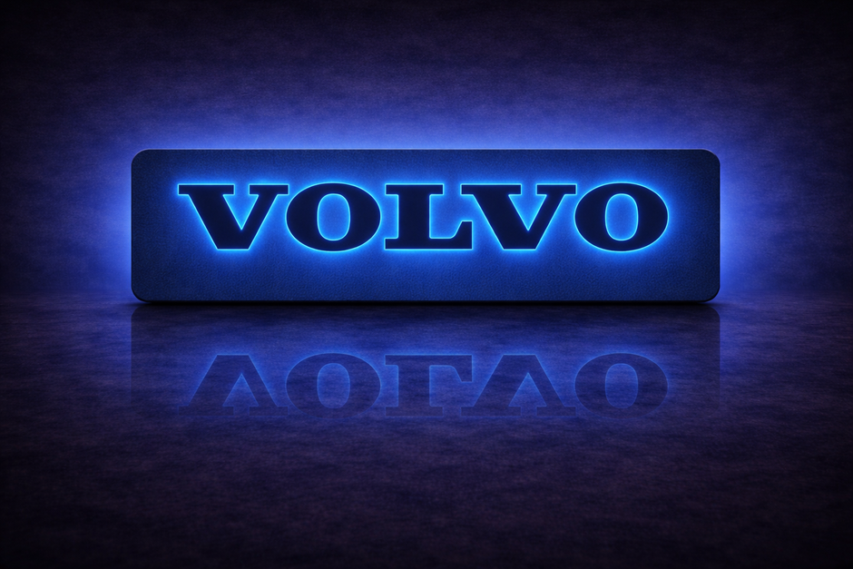 3D VOLVO Letters RGB COLOUR LED Light Up Sign