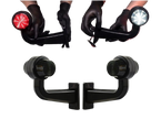 Set of 2 Smoked LED Marker Horn Lights – White/Red – 12/24V Dual Voltage MAR1003