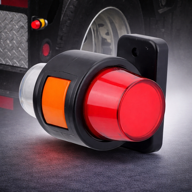 Set of 2 LED Neon Marker Horn Lights – White/Red/Amber – 12/24V Dual Voltage MAR1520