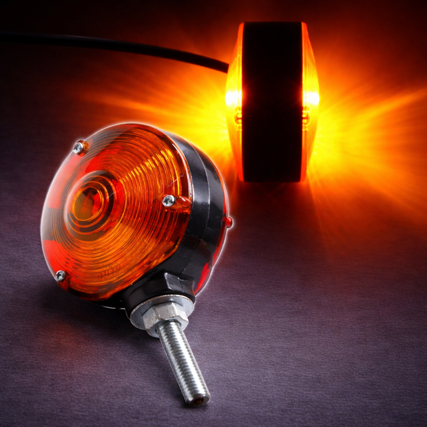 Set of 2 Amber Mirror Marker Lights 12-24V – Truck Mirror lollipop lights for Scania, Volvo, MAN, DAF, Mercedes MAR930