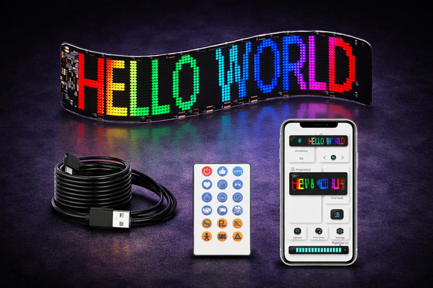 LED Rear Window Display Panel Bluetooth App Control 59cm – Text, Images & Animations HAL137