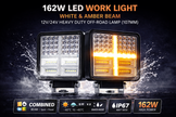 14W LED Work Light with Amber Flash – 12-24V, Flood Beam, IP67/IP69K, Heavy Duty HAL185
