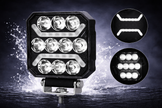 LED Work Light 15W 1500LM with White Spot Beam + Red & Amber Position Light 12–24V E-Marked HAL259