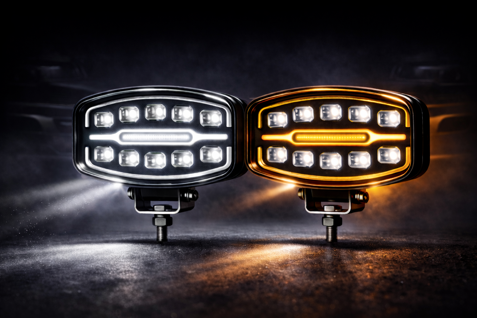 55W High Power LED Driving Light 12V–24V White & Amber | Spot Beam | ECE R10 R148 R149 | IP67 HAL258