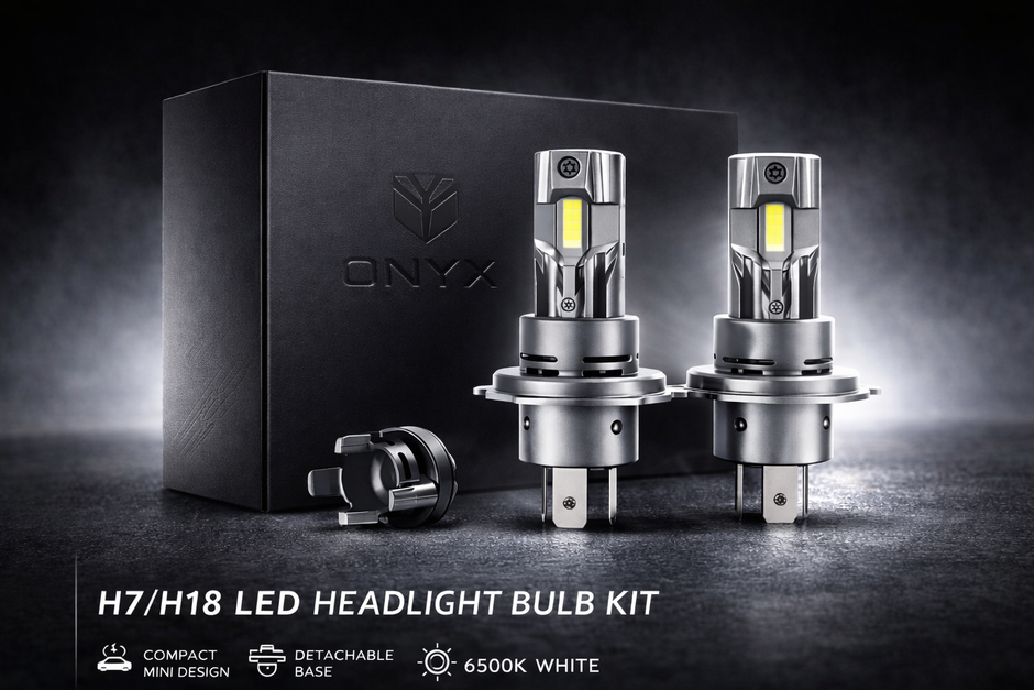 E4S H7 LED Headlight Bulb Kit – 6500K White | Compact Mini Design