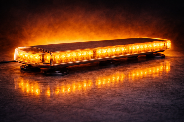55cm Magnetic LED Emergency Light Bar – 12V/24V Amber Warning Beacon (E9 Approved)