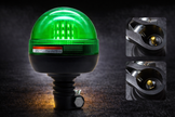 Green LED Beacon Warning Light – 40 LED | 12V/24V | Flexible Mount | E-Marked (E9)