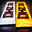 METRO 4D UK DOUBLE FLUORESCENT RUBY RED WITH BLACK GEL TOPS