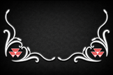Massey Ferguson New Style SIDE WINDOW SWIRLS - PAIR Red & Silver
