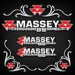Massey Ferguson 8S Silver & Black New Style Decal