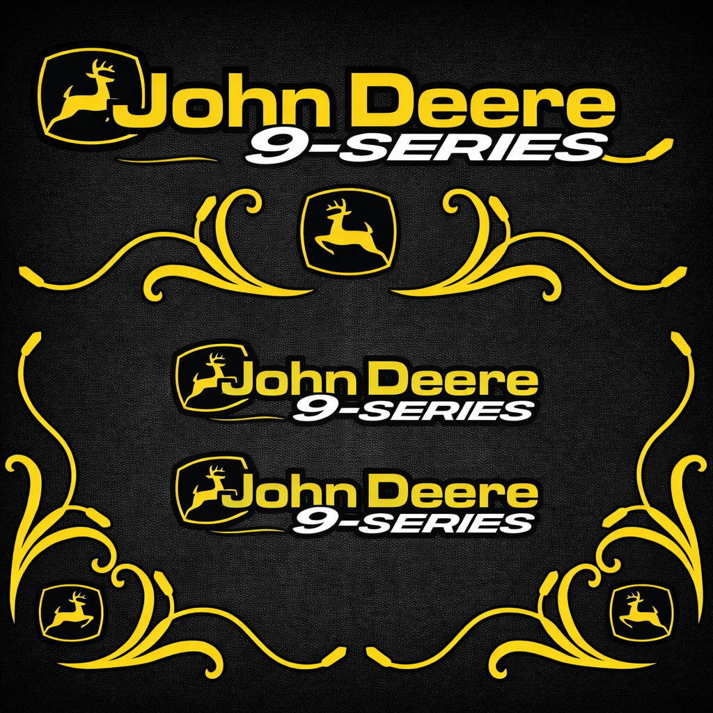 John Deere Yellow & Black 9 Series New Style Decal