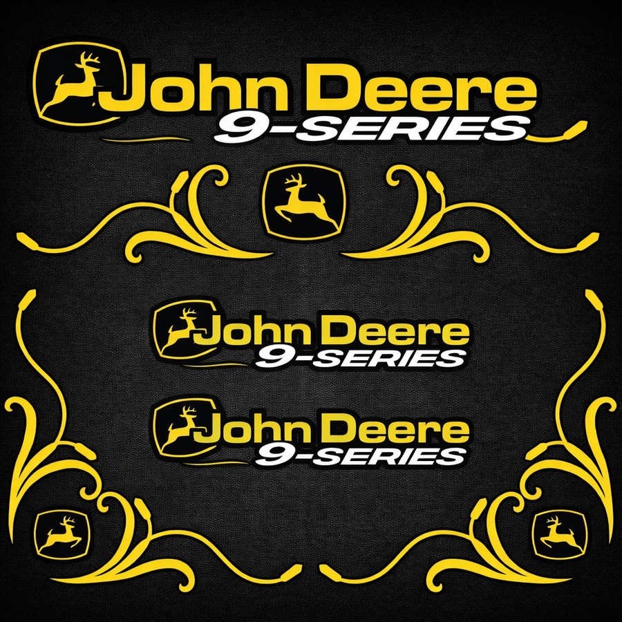 John Deere Yellow & Black 9 Series New Style Decal